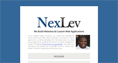 Desktop Screenshot of nexlevsolutions.com